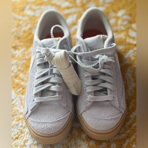 Nike Gray Suede Sneakers with Tan Sole